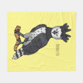 Harpy arend cartoonillustratie  fleece deken (Voorkant (Horizontaal))