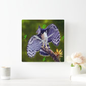 "Harpy Eagle" Acrylic Wall Clock Vierkante Klok (Huis)