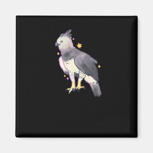 Harpy Eagle Art Sticker Magneet (Voorkant)