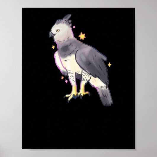 Harpy Eagle Art Sticker Poster (Voorkant)
