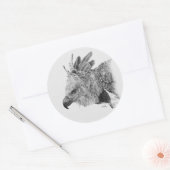 Harpy Eagle Drawing Ronde Sticker (Envelop)