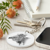 Harpy Eagle Drawing Sleutelhanger (Voorkant Rechts)