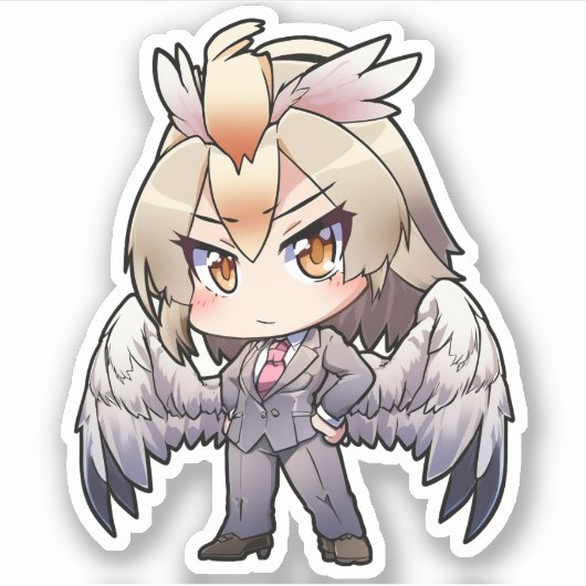 Harpy in een Suit-Sticker Sticker (Voorkant)