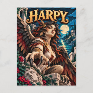 Harpy, Papierknip Monster Briefkaart