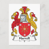 Harrell Family Crest Briefkaart (Voorkant)