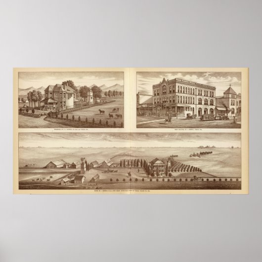 Harrell ranches, bank, Visalia, Cal Poster (Voorkant)