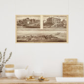 Harrell ranches, bank, Visalia, Cal Poster (Keuken)