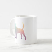 Harrier Beagle Hound Dog Geometric Silhouette Koffiemok (Voorkant links)