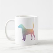 Harrier Beagle Hound Dog Geometric Silhouette Koffiemok (Links)