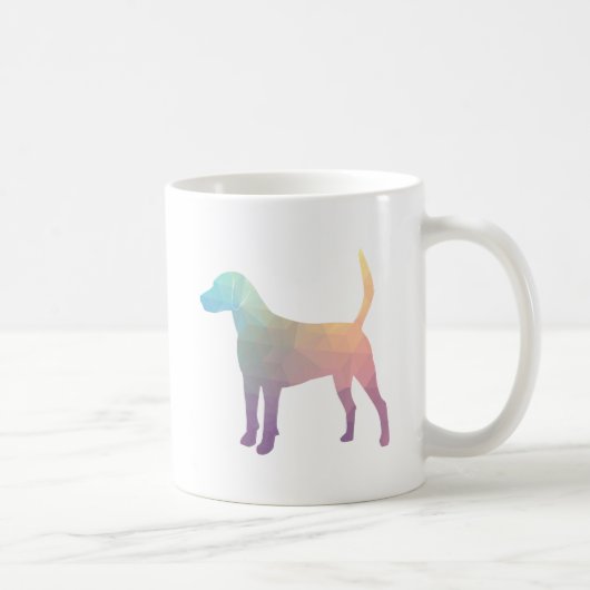 Harrier Beagle Hound Dog Geometric Silhouette Koffiemok (Rechts)
