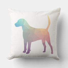 Harrier Beagle Hound Dog Geometric Silhouette Kussen