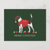 Harrier Dog-kerstontwerp Feestdagenkaart (Voorkant)