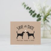 Harrier Dog Silhouettes Wedding Save the Date Aankondigingskaart (Staand voorkant)