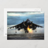 Harrier Fighter Jet Briefkaart (Voorkant / Achterkant)