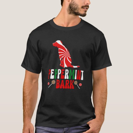 Harrier Hond Pepermunt Bark Kerst Premium T-shirt (Voorkant)