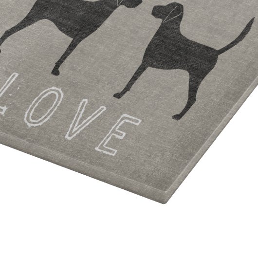 Harrier Hond Silhouetten Liefde Snijplank (Hoek)