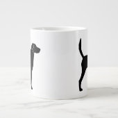 Harrier Hondenras Silhouettes Grote Koffiekop (Voorkant)