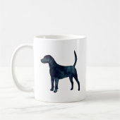 Harrier Hound Beagle Black Waterverf Silhouette Koffiemok (Links)