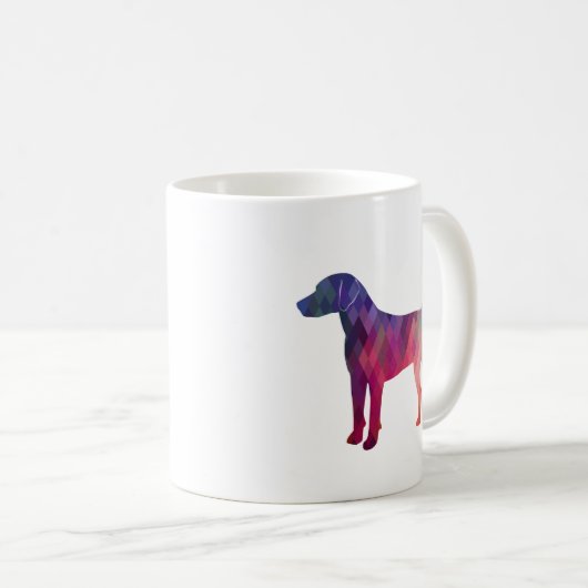 Harrier Hound Dog Geometric Pattern Silhouette Koffiemok (Voorkant rechts)
