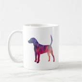 Harrier Hound Dog Geometric Pattern Silhouette Koffiemok (Links)