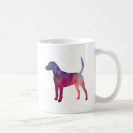 Harrier Hound Dog Geometric Pattern Silhouette Koffiemok