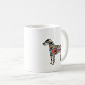 Harrier Hound Dog Geometric Pattern Silhouette Koffiemok (Voorkant rechts)