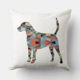 Harrier Hound Dog Geometric Pattern Silhouette Kussen