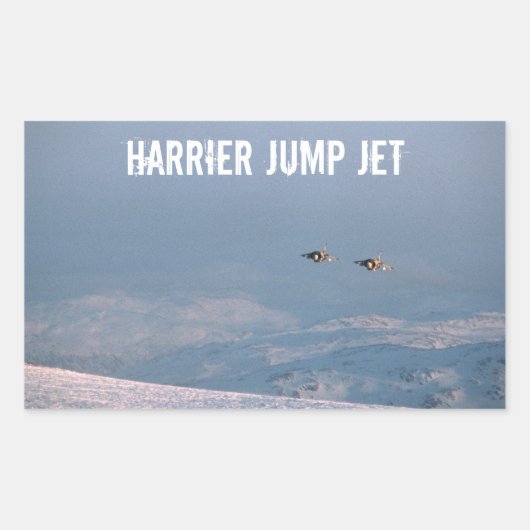 Harrier Jump Jet Rechthoekige Sticker (Voorkant)