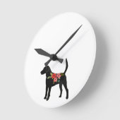 Harrier of Beagle Hondenras Boho Silhouette Ronde Klok (Hoek)