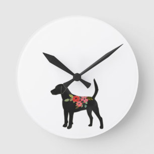 Harrier of Beagle Hondenras Boho Silhouette Ronde Klok