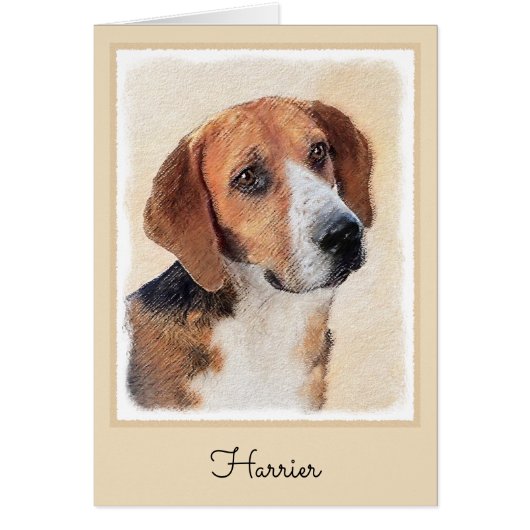 Harrier Painting - Cute Original Dog Art (Voorkant)