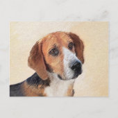Harrier Painting - Cute Original Dog Art Briefkaart (Voorkant)