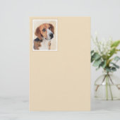 Harrier Painting - Cute Original Dog Art Briefpapier (Staand voorkant)