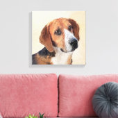 Harrier Painting - Cute Original Dog Art Canvas Afdruk (Insitu (Woonkamer))