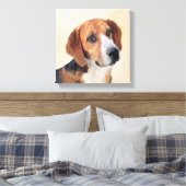 Harrier Painting - Cute Original Dog Art Canvas Afdruk (Insitu (Slaapkamer))