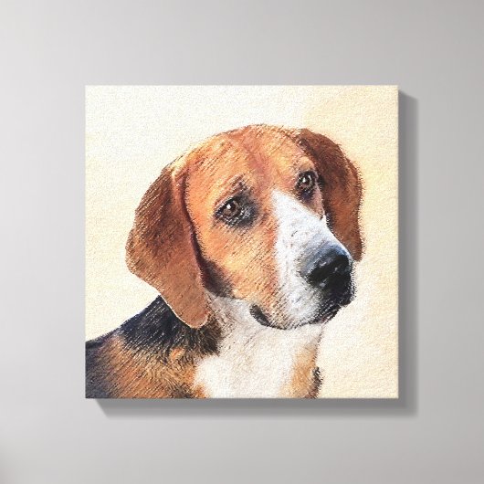 Harrier Painting - Cute Original Dog Art Canvas Afdruk (Voorkant)