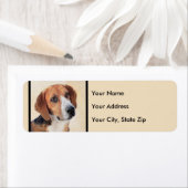 Harrier Painting - Cute Original Dog Art Etiket (Insitu)