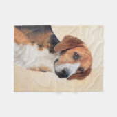 Harrier Painting - Cute Original Dog Art Fleece Deken (Voorkant (Horizontaal))