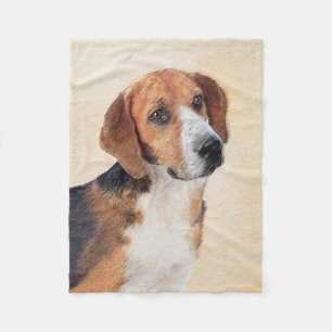 Harrier Painting - Cute Original Dog Art Fleece Deken