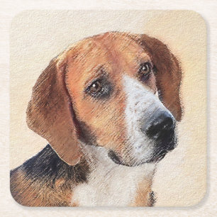 Harrier Painting - Cute Original Dog Art Kartonnen Onderzetters
