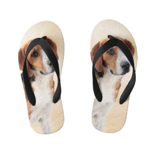 Harrier Painting - Cute Original Dog Art Kinder Teenslippers