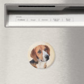 Harrier Painting - Cute Original Dog Art Magneet (Insitu (Vaatwasser))
