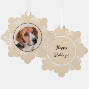 Harrier Painting - Cute Original Dog Art Ornament Kaart