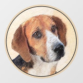 Harrier Painting - Cute Original Dog Art Raamsticker (Vel)