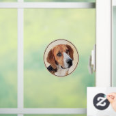 Harrier Painting - Cute Original Dog Art Raamsticker (Huis)