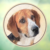 Harrier Painting - Cute Original Dog Art Raamsticker (Vel 3)