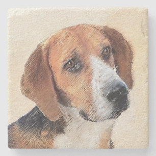 Harrier Painting - Cute Original Dog Art Stenen Onderzetter