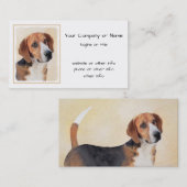 Harrier Painting - Cute Original Dog Art Visitekaartje (Voorkant / Achterkant)