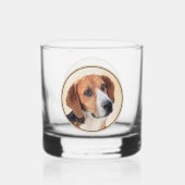 Harrier Painting - Cute Original Dog Art Whisky Glas (Achterkant)