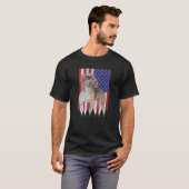 Harrier Patriotic Dog USA Pride American Flag T-shirt (Voorkant volledig)